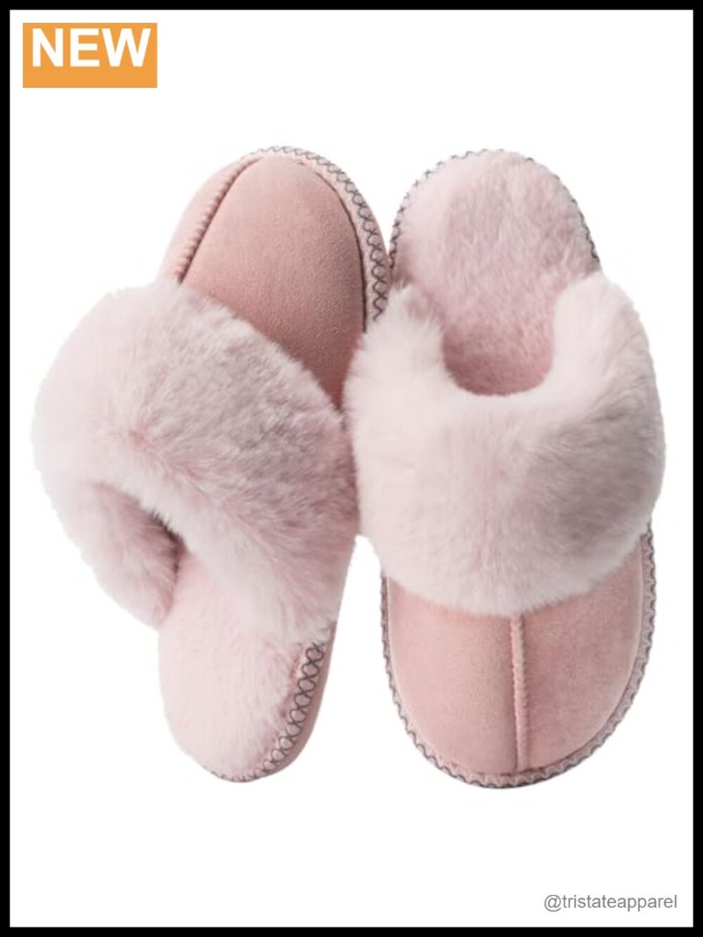 GOEWY Fuzzy Slippers Memory Foam House Shoes Faux Fur Lined